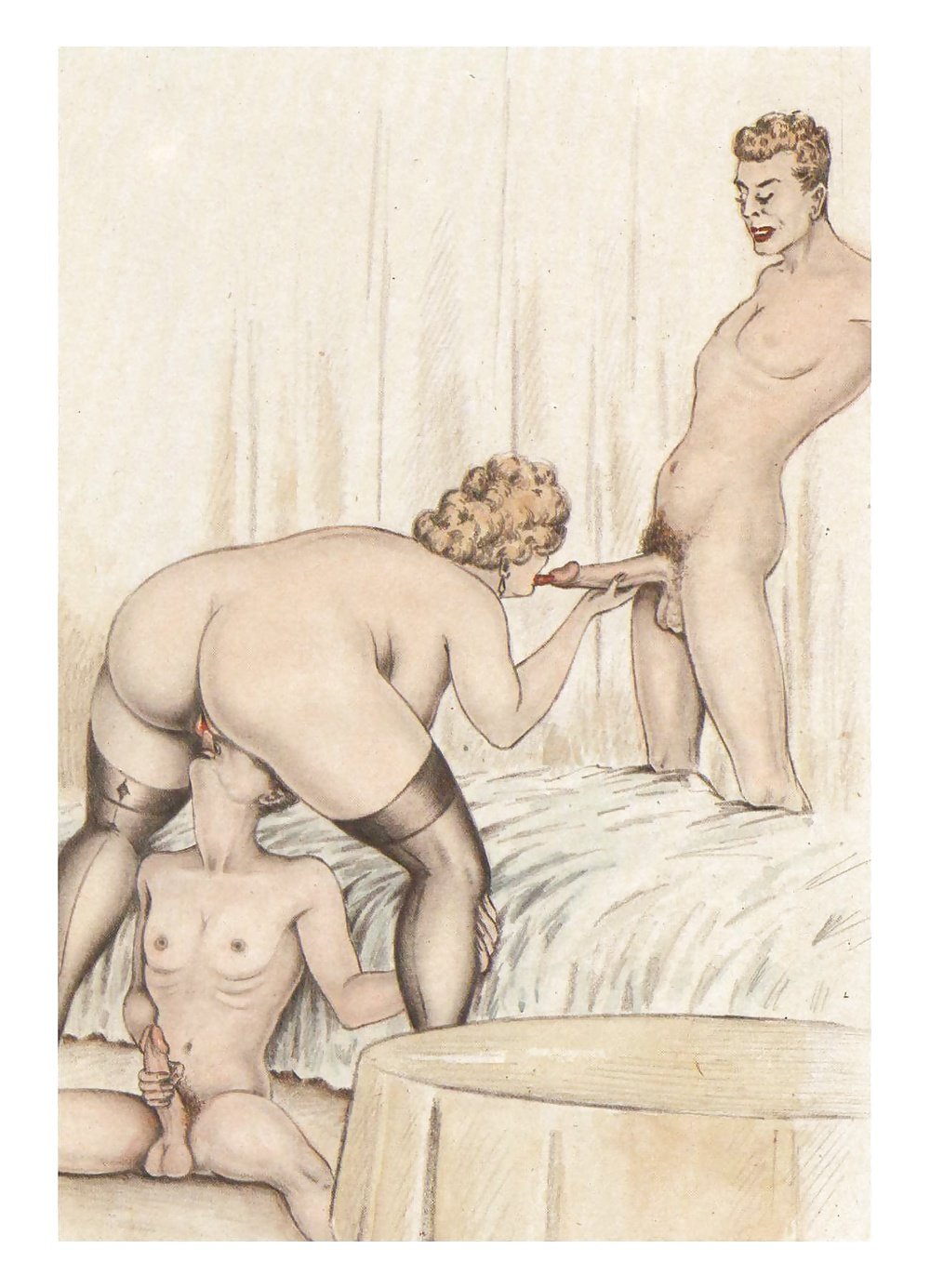 Pornography retro drawings of incest perversion