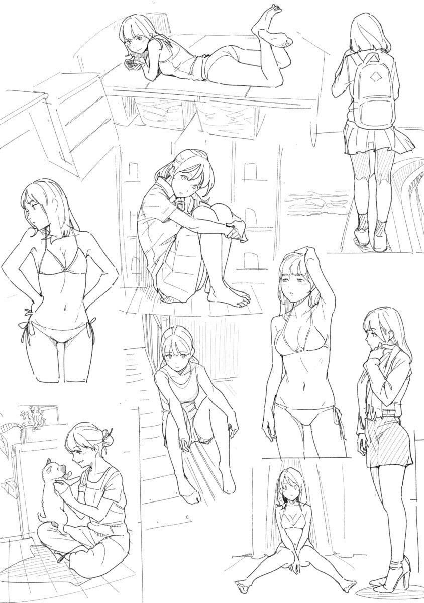 Erotic pose for drawing