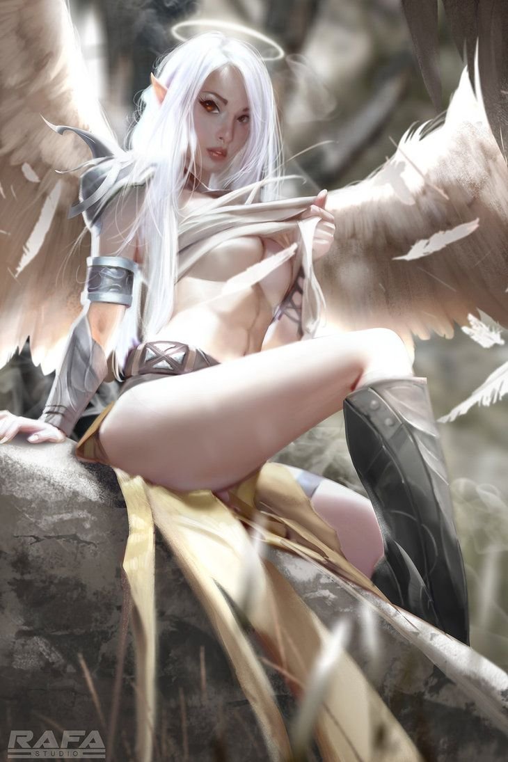 Girl with wings of an angel