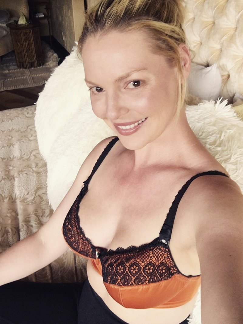 Katherine Heigl on the beach topless