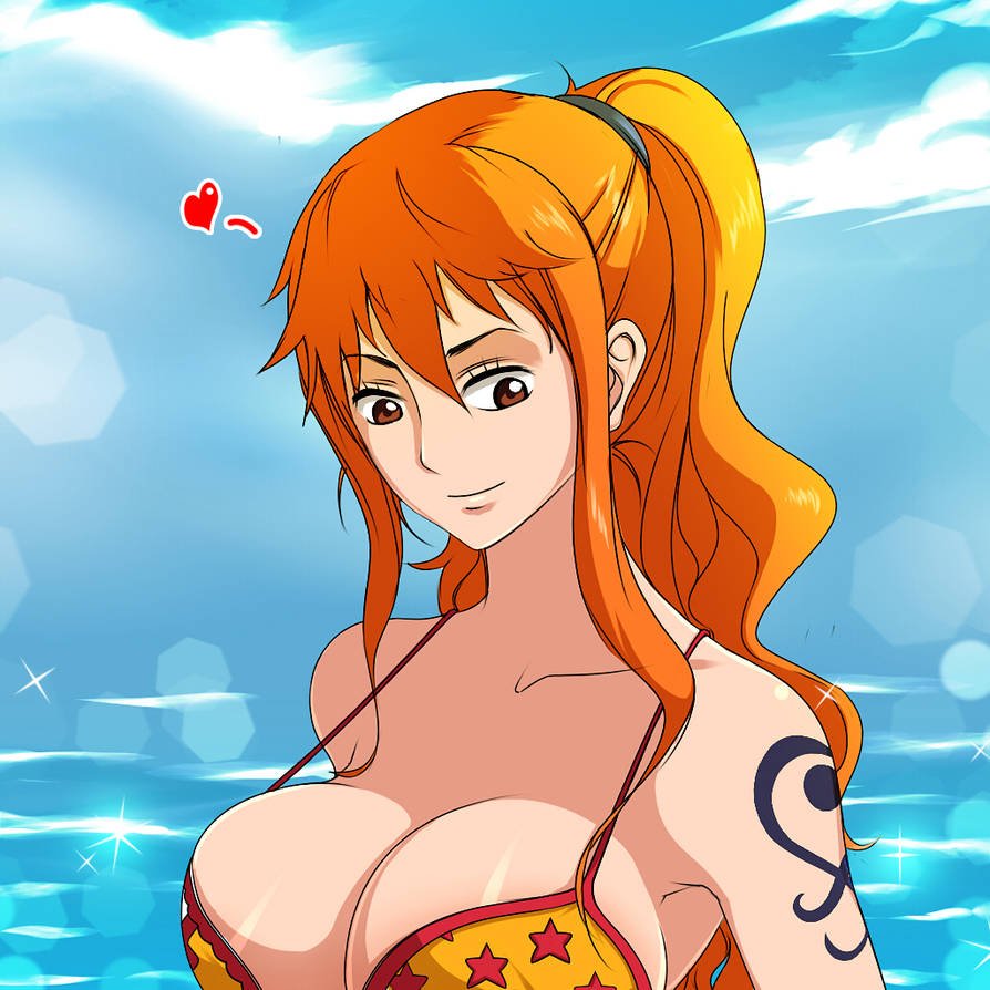 Van Pis breasts with us and Robin