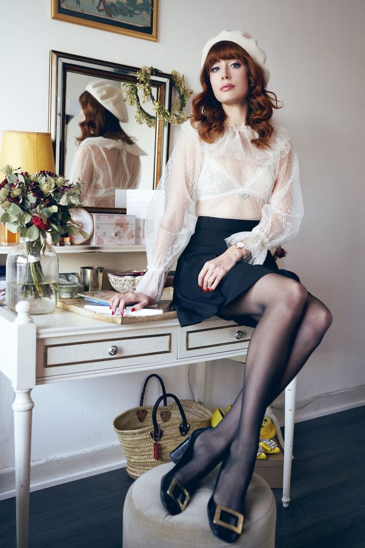 Elegant ladies in stockings