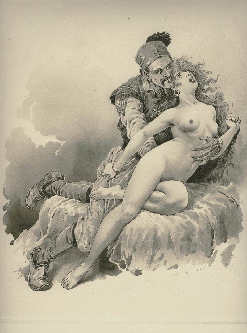 Erotic pictures with a pencil