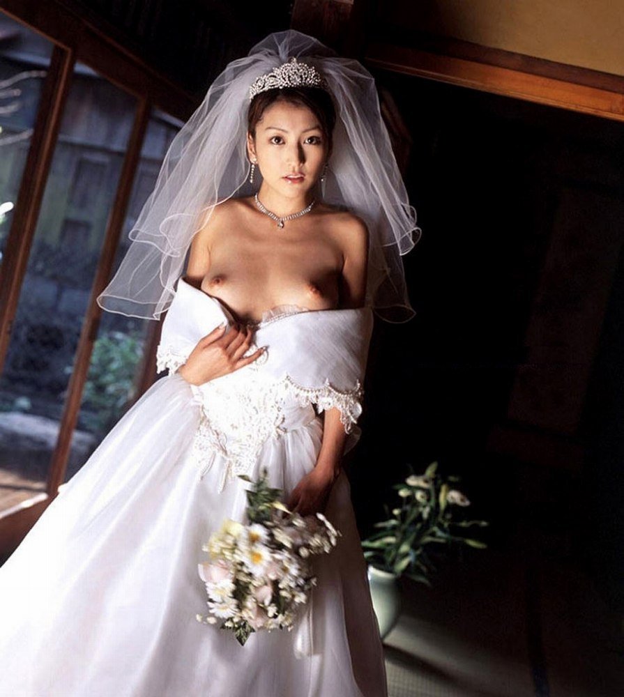 Christy Marks in a wedding dress