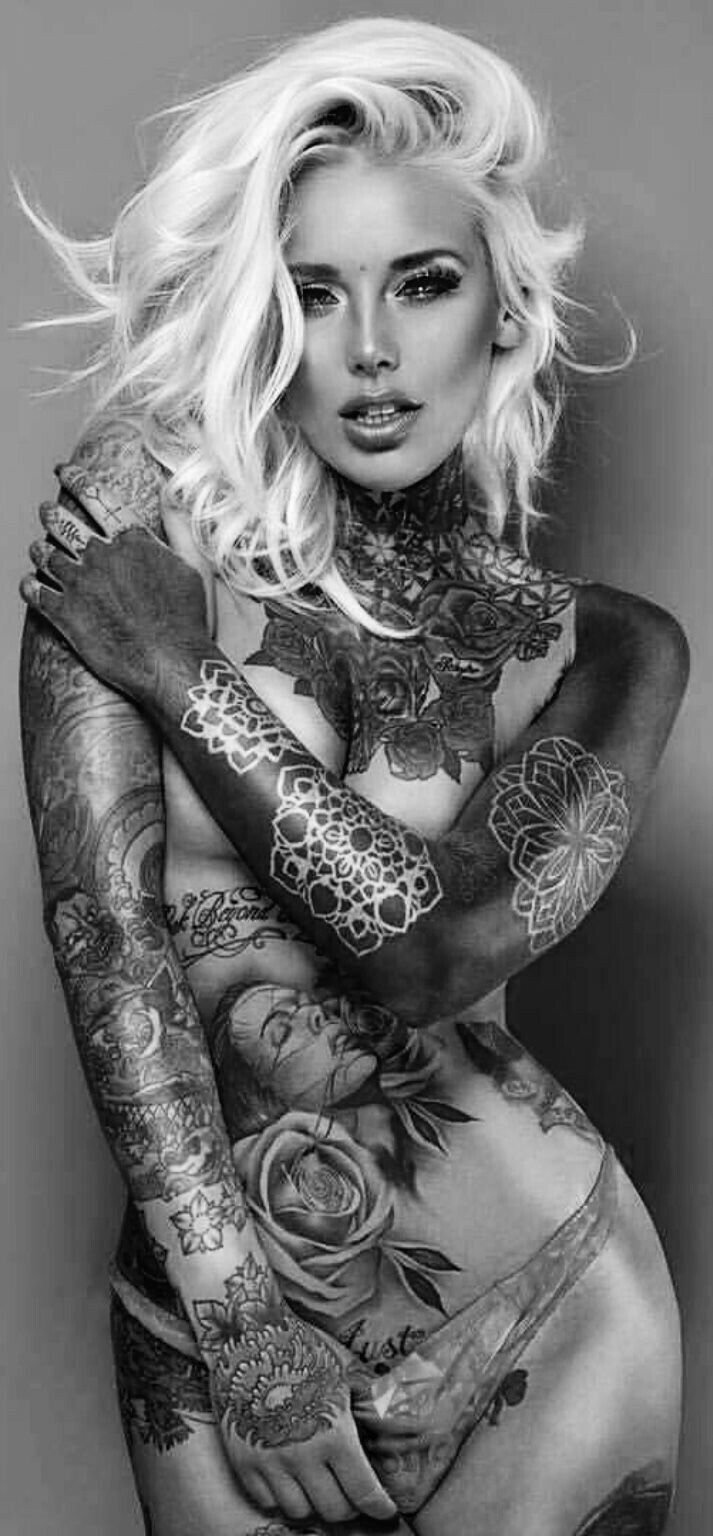 Models with tattoos