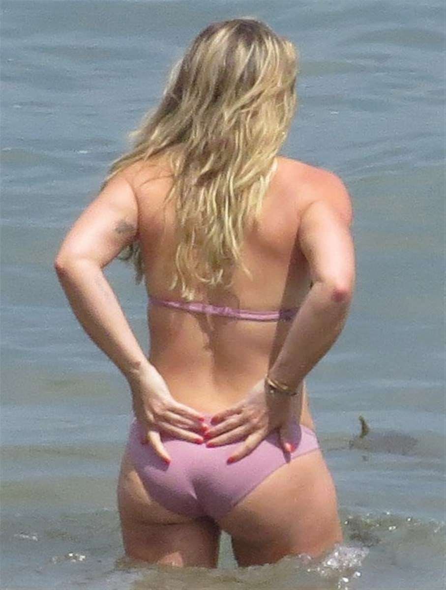 Hilary Duff in a swimsuit in his youth