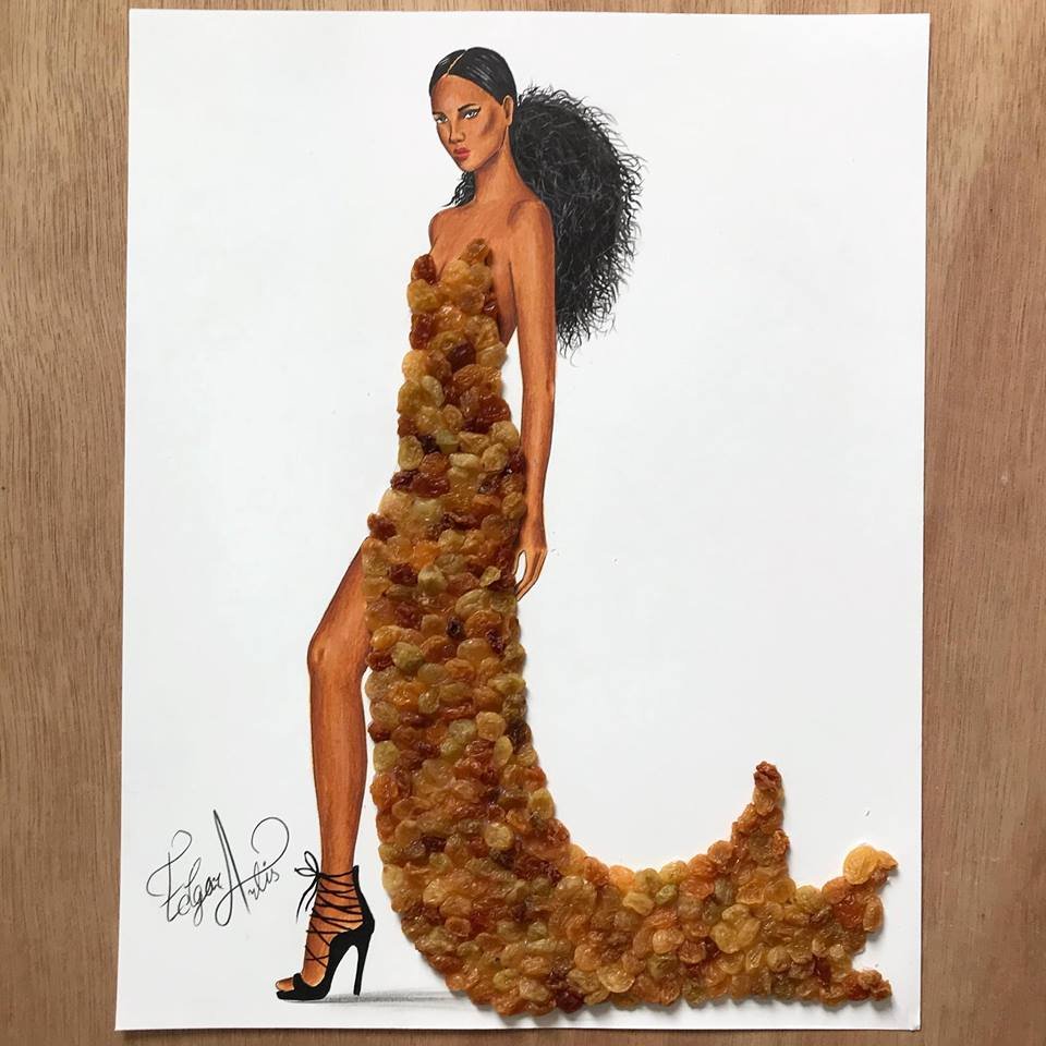 Dress in style food art
