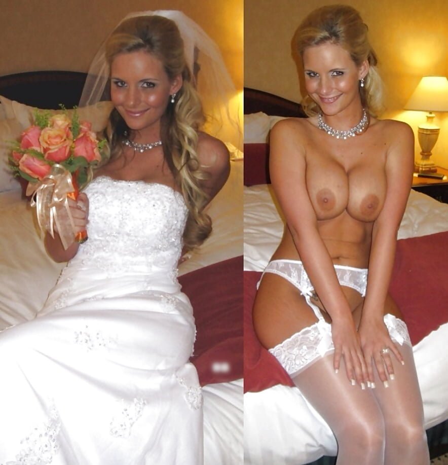 BRIDE MARIS Sits Dressed Undressed Big Tits