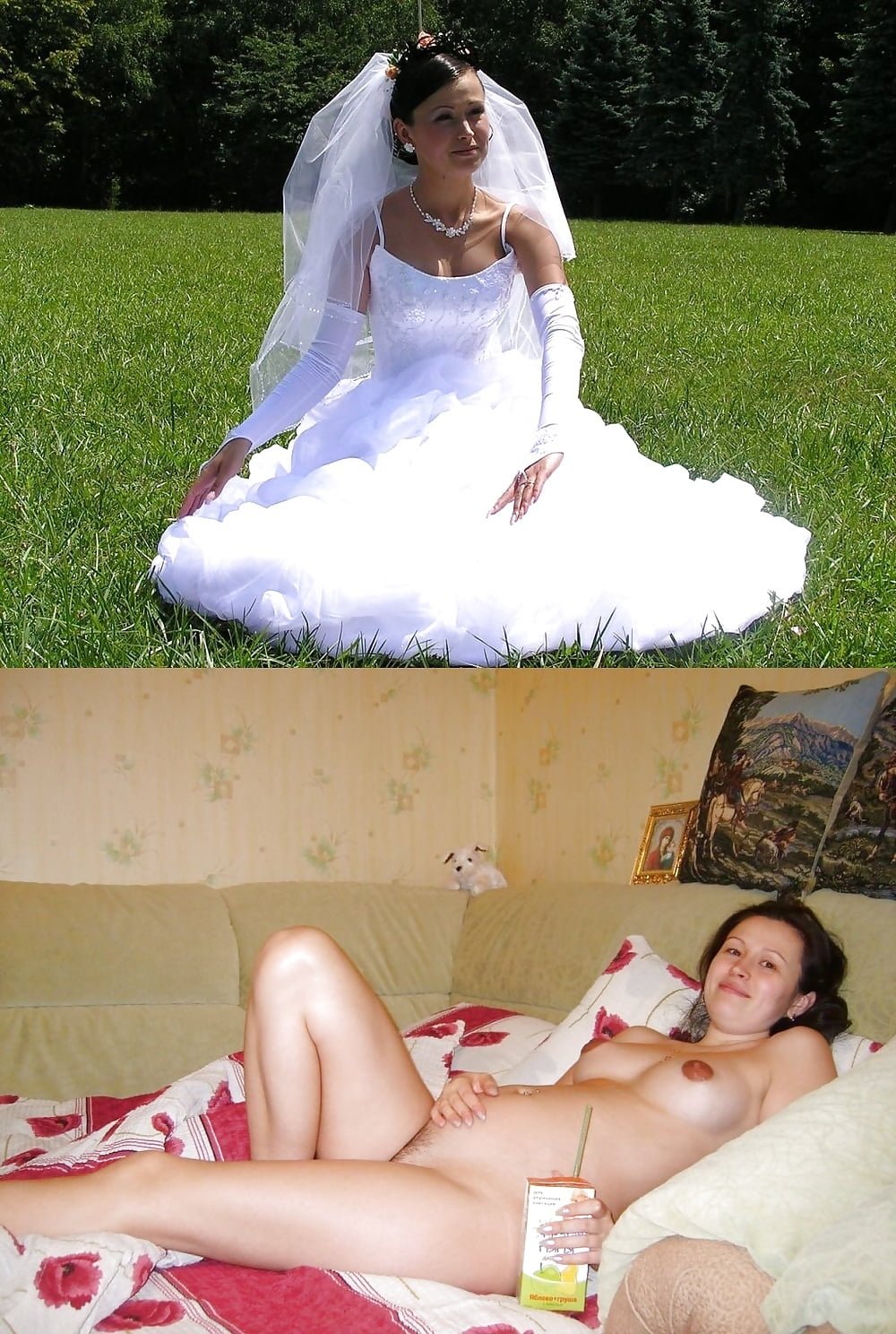 Bride Preggo Dressed Undressed