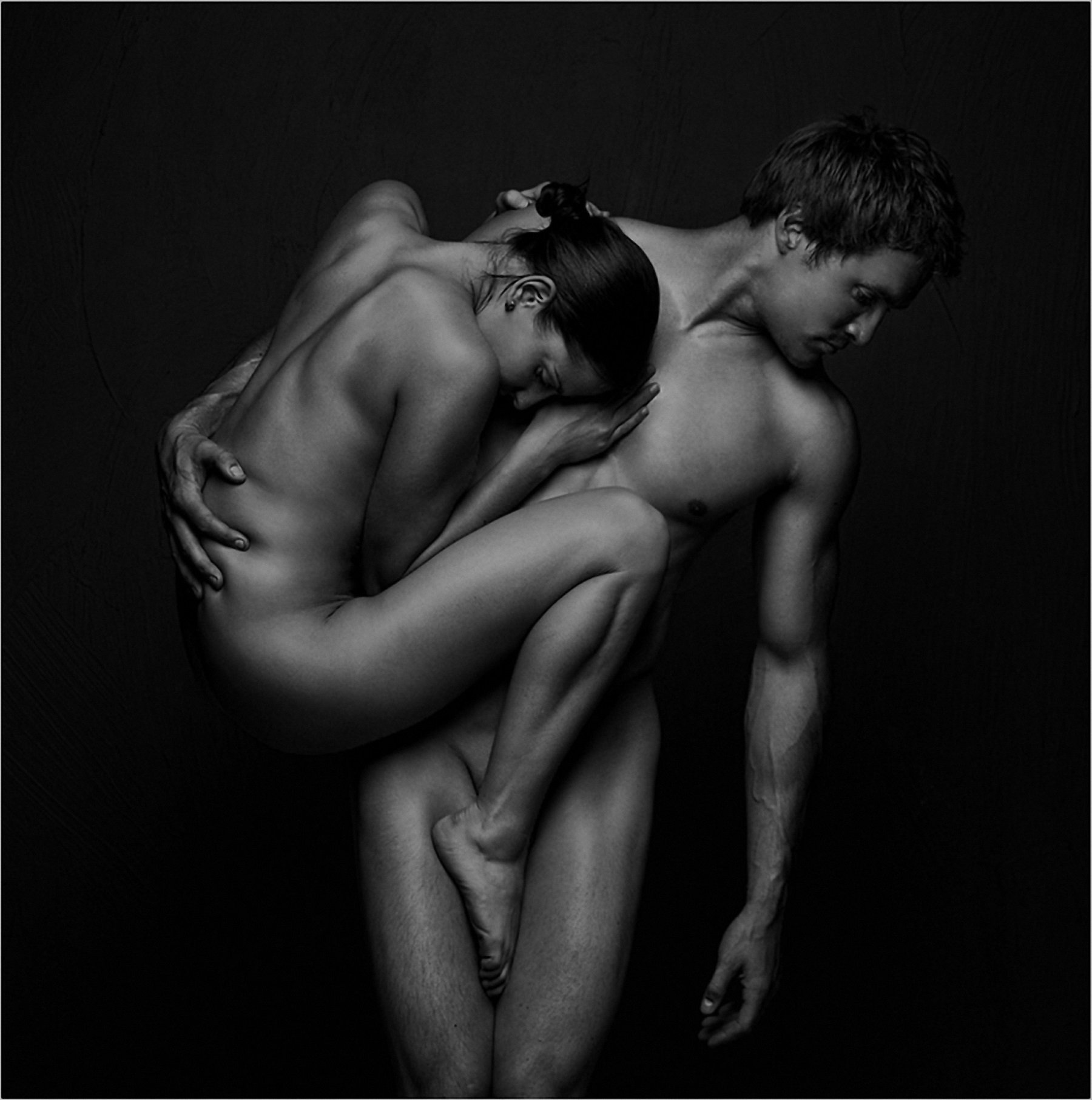Black and White Nude Couple