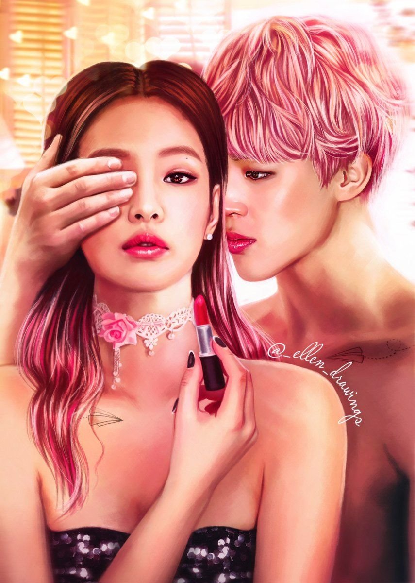 Rose and Jimin Art