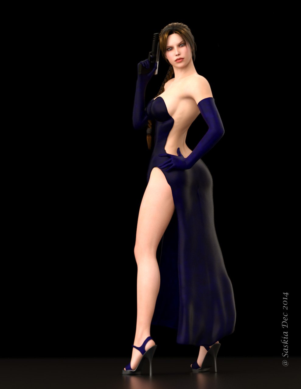 Detomasso professor Lara Croft 18+in stockings