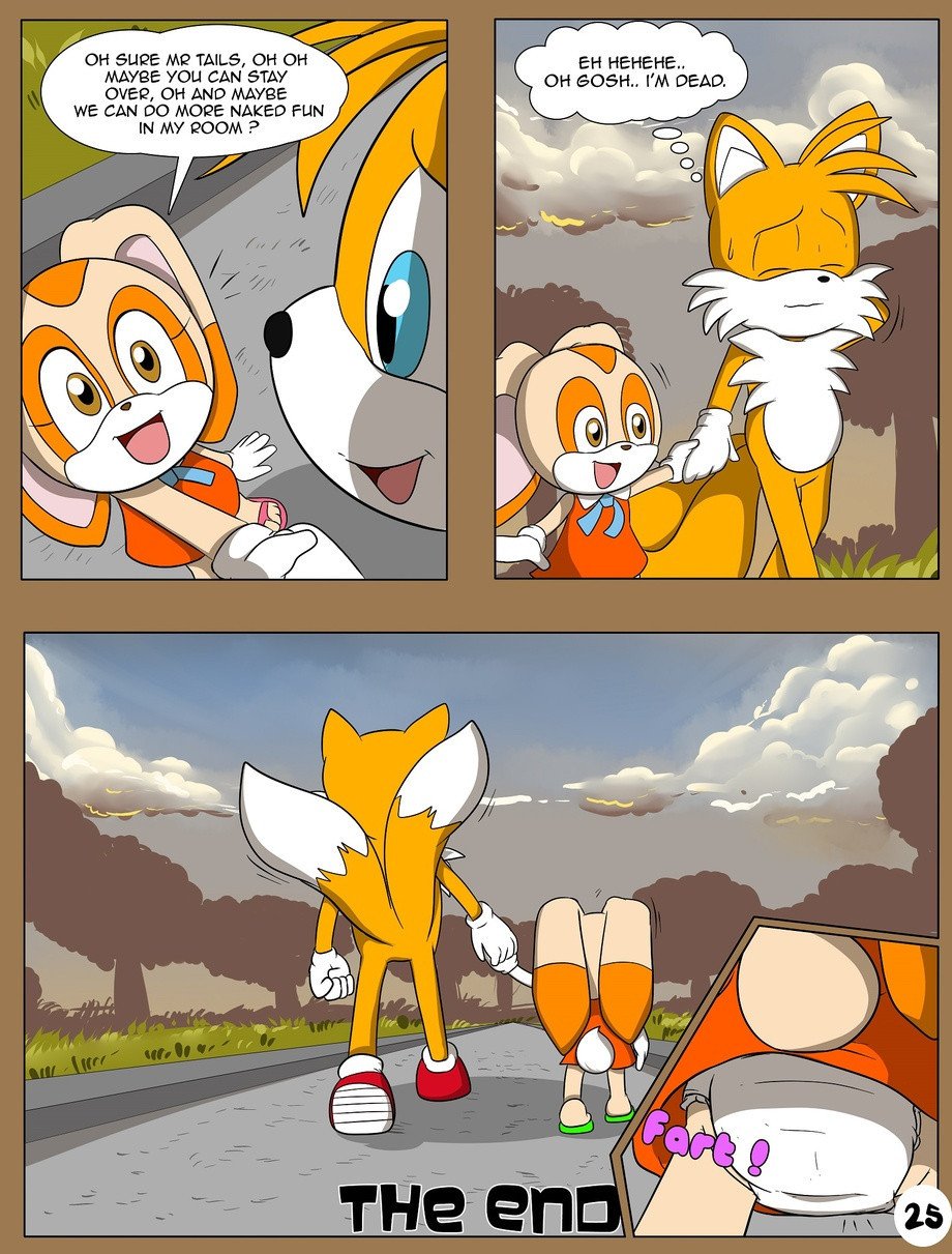 Two Babies One Fox Tails