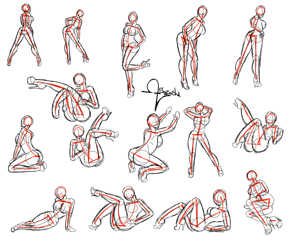 Pose for drawing girls