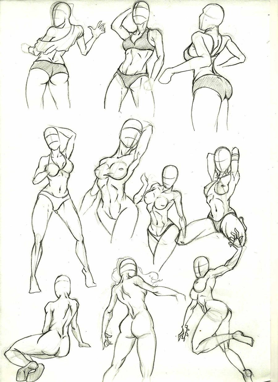 Anatomical pose for drawing