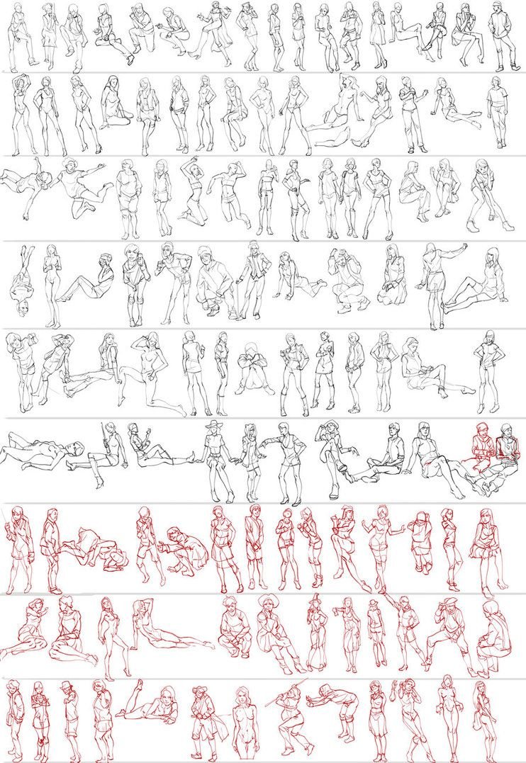 Anime poses