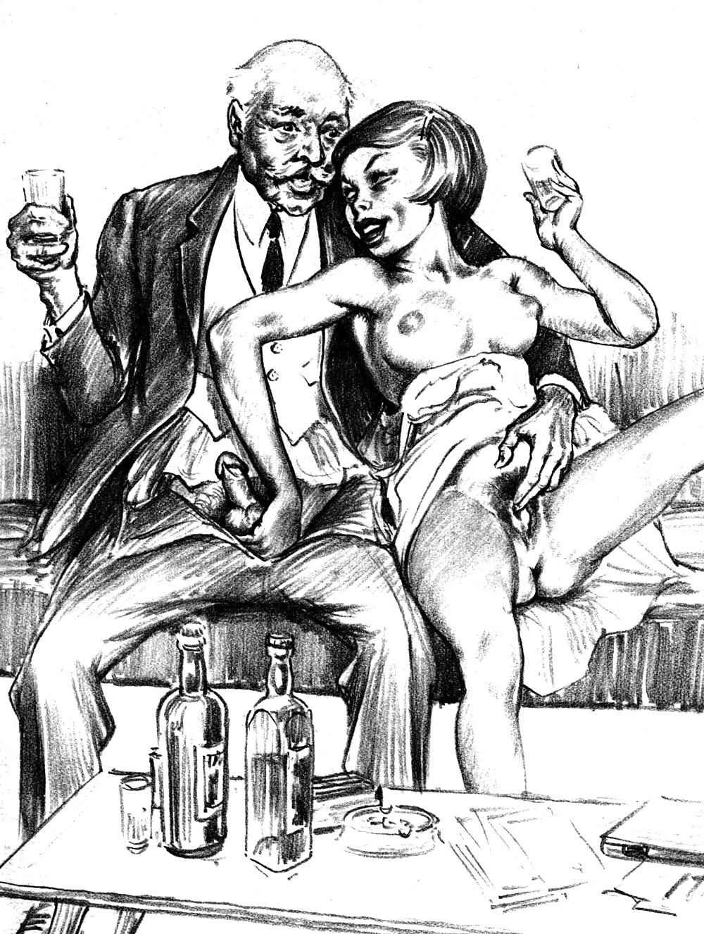 Erotic comics with a pencil