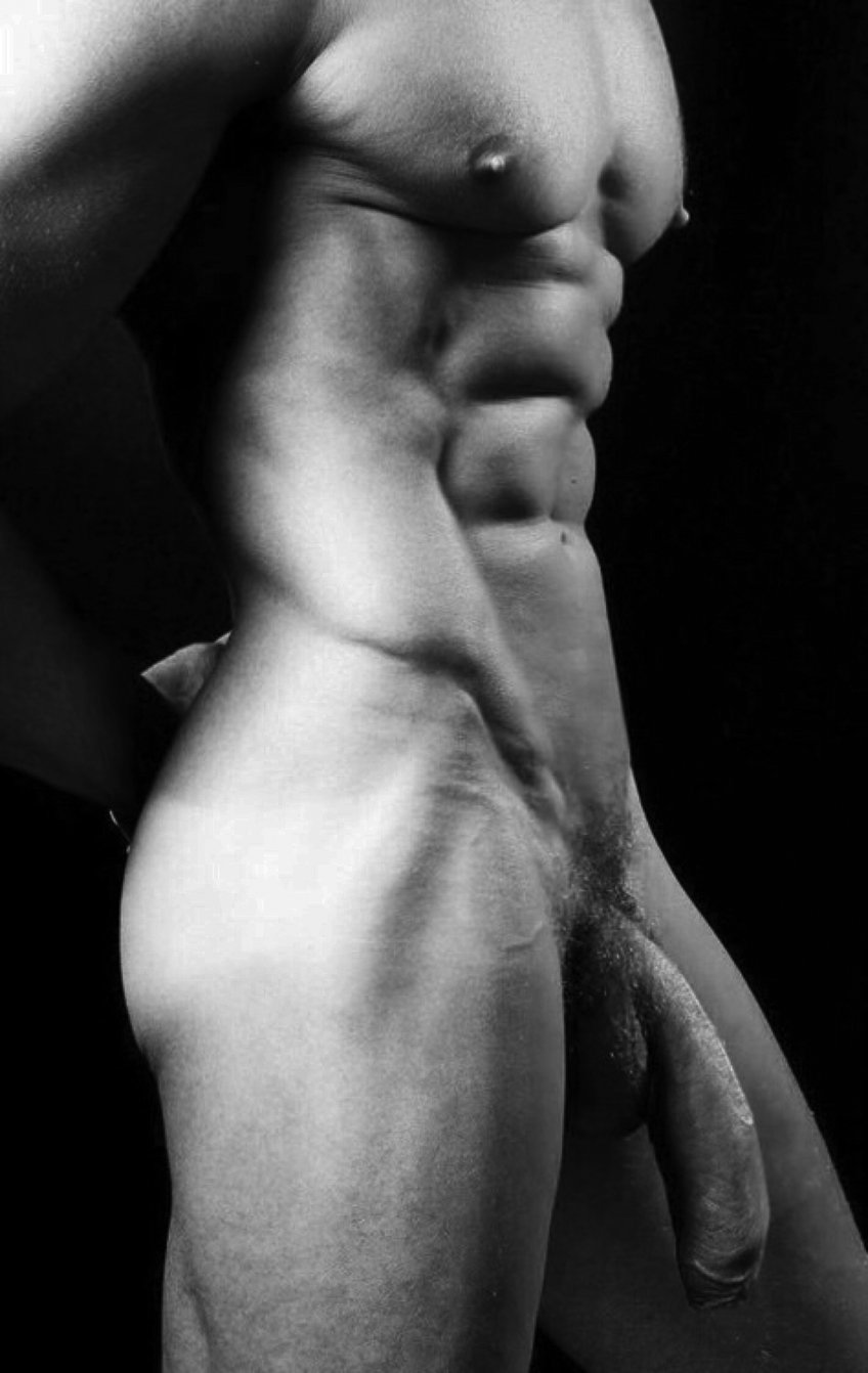 Girl caresses a guy's cock