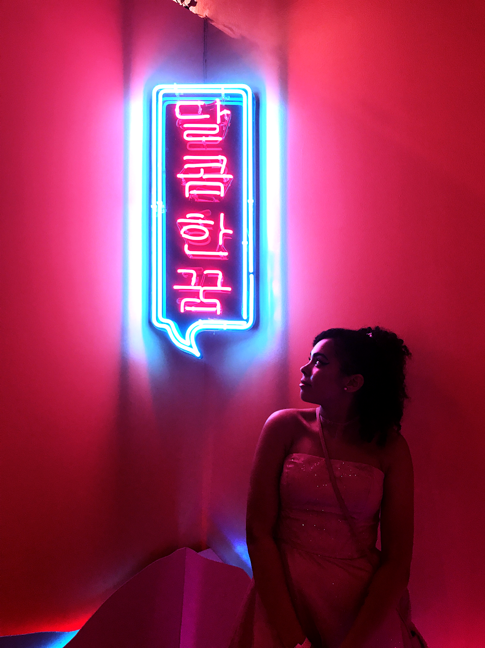 Girl near the board aesthetics