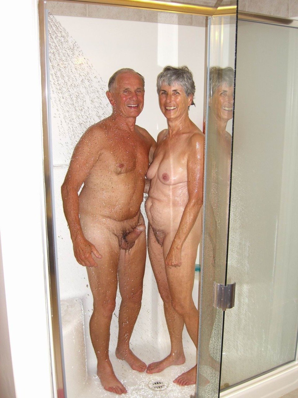 Naked elderly married couples
