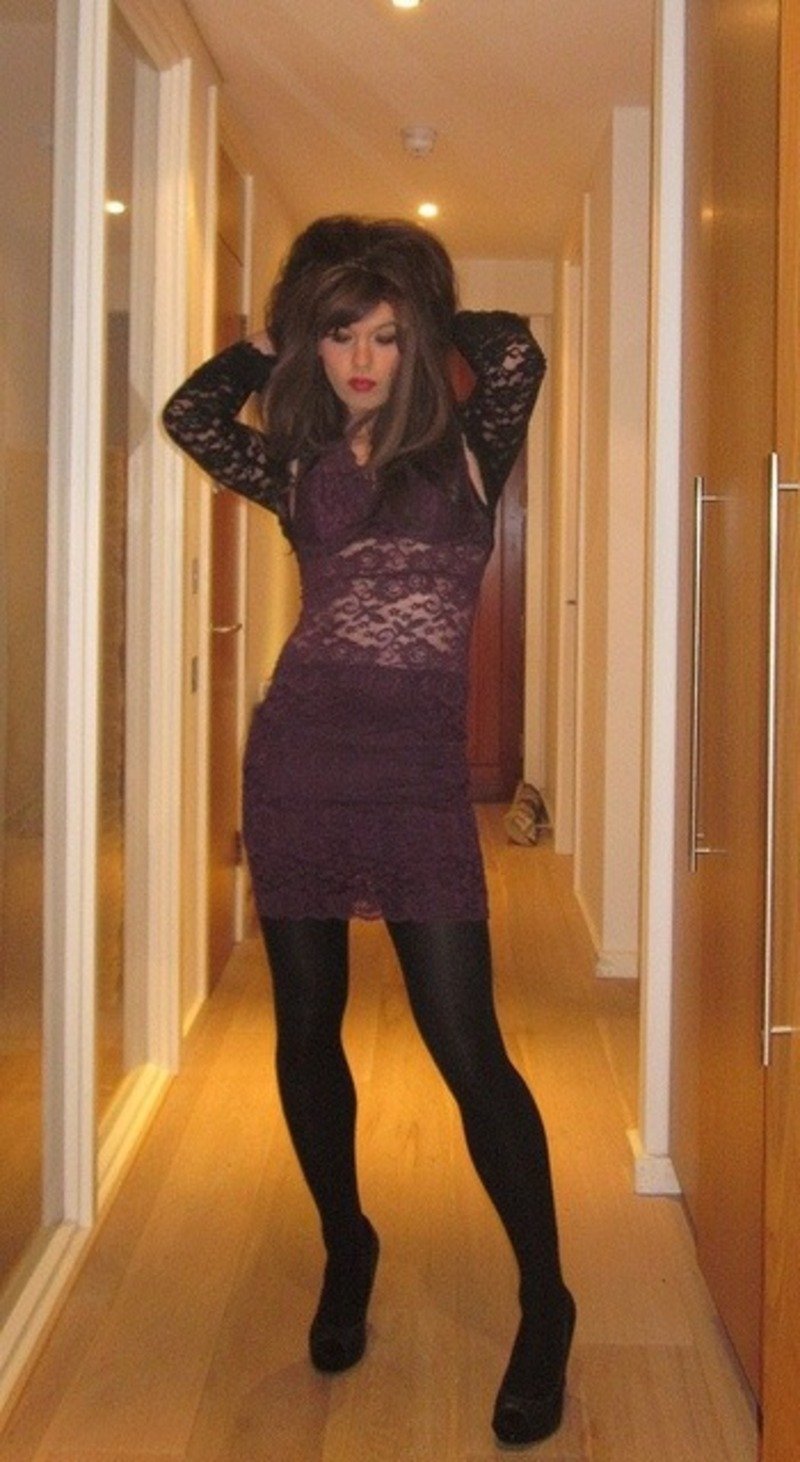 Crossdressers in stockings homemade