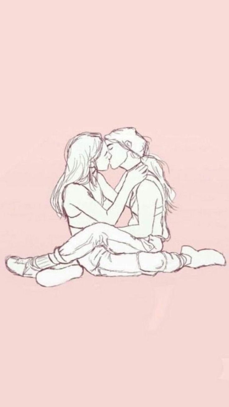 Lesbian Couple Drawing Reference