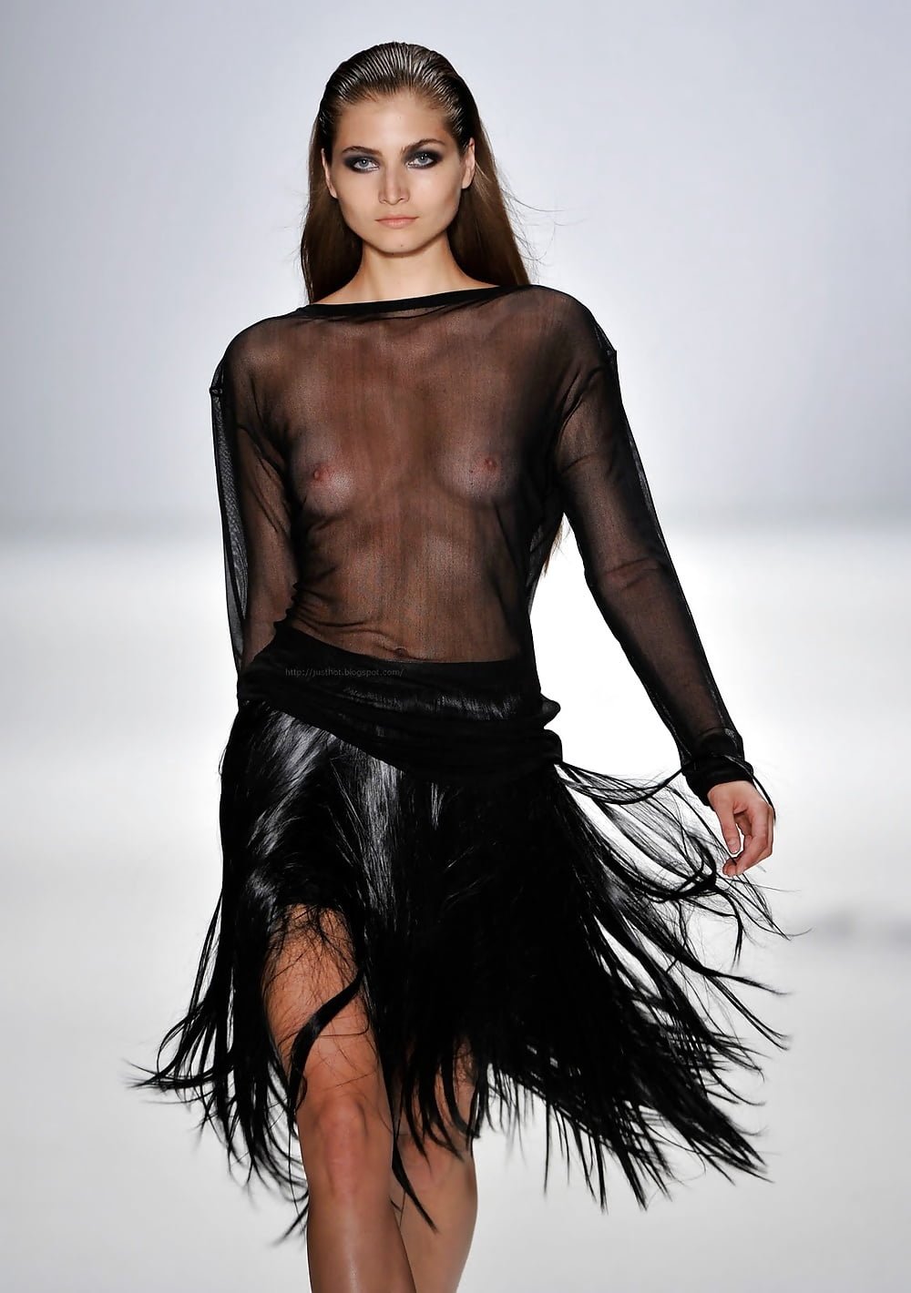 Little sissy on the catwalk