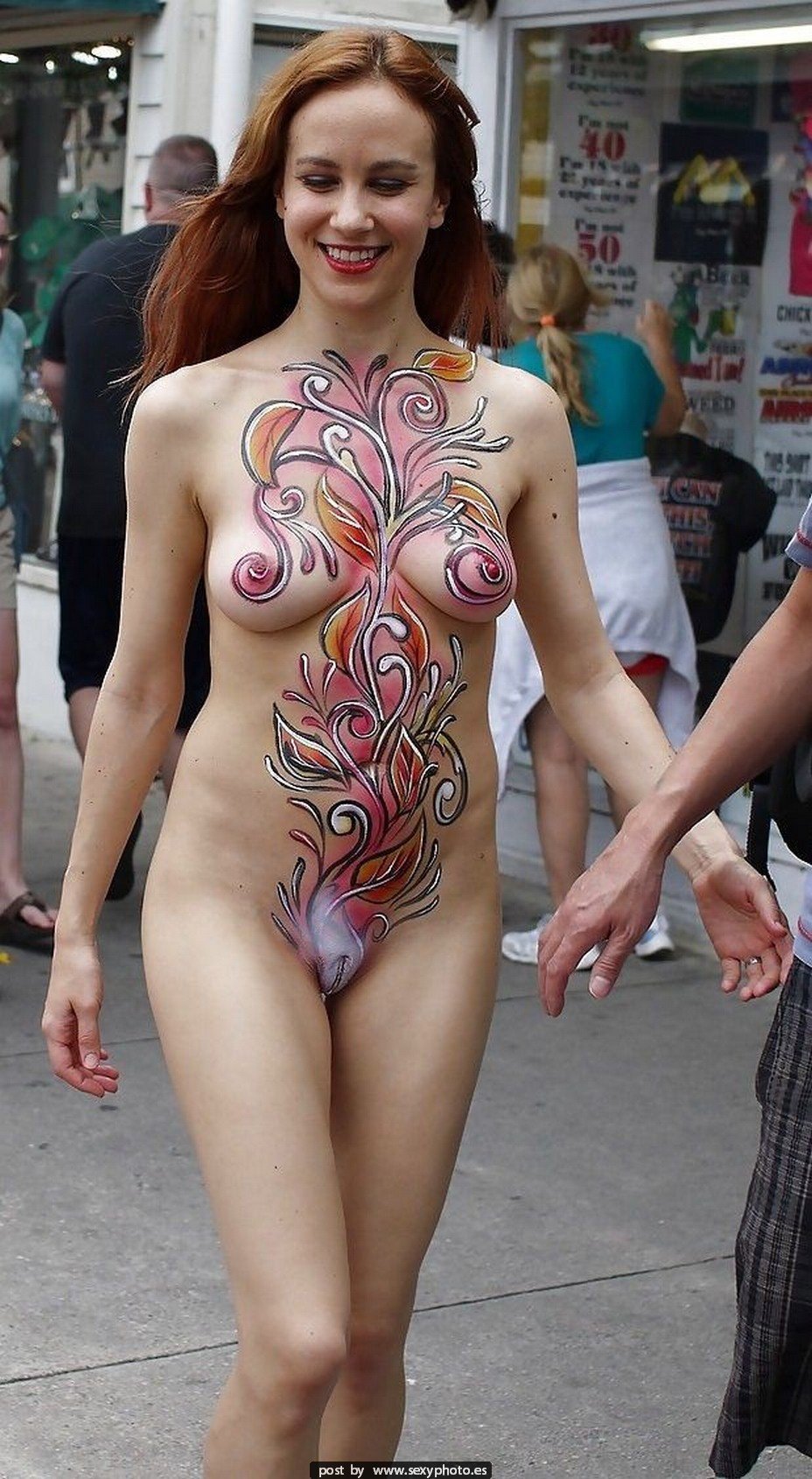 Painted female bodies