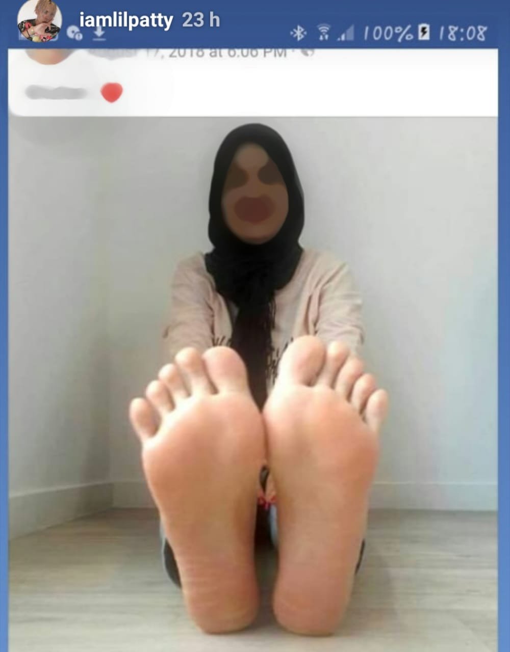 Personal in a hijab hidden camera