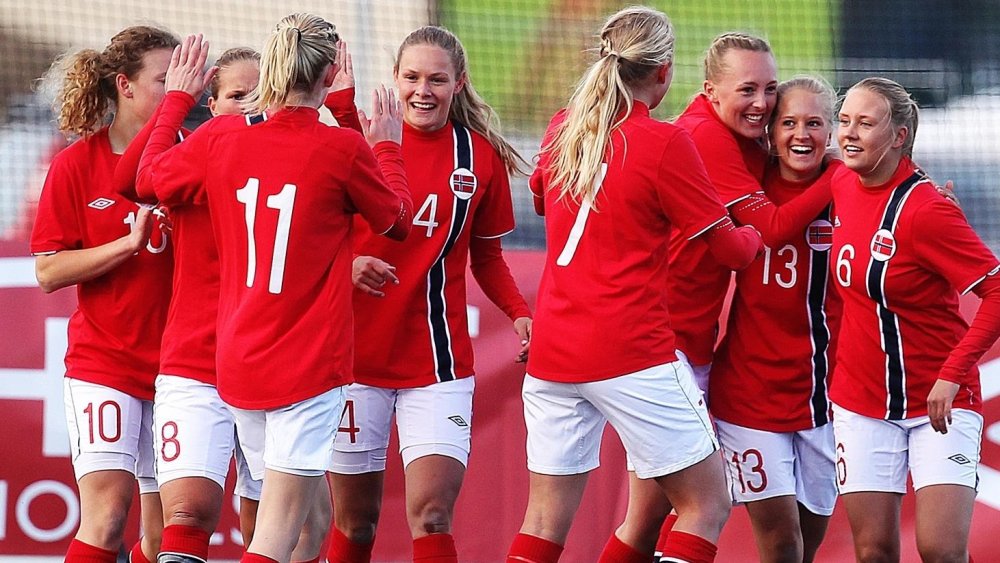 Beautiful female football uniform