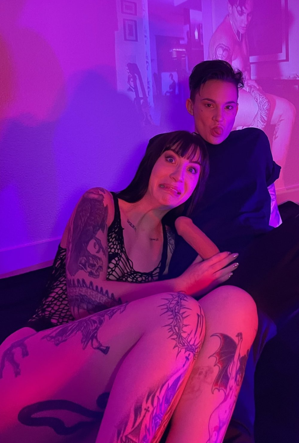 Nikki Harts with his wife