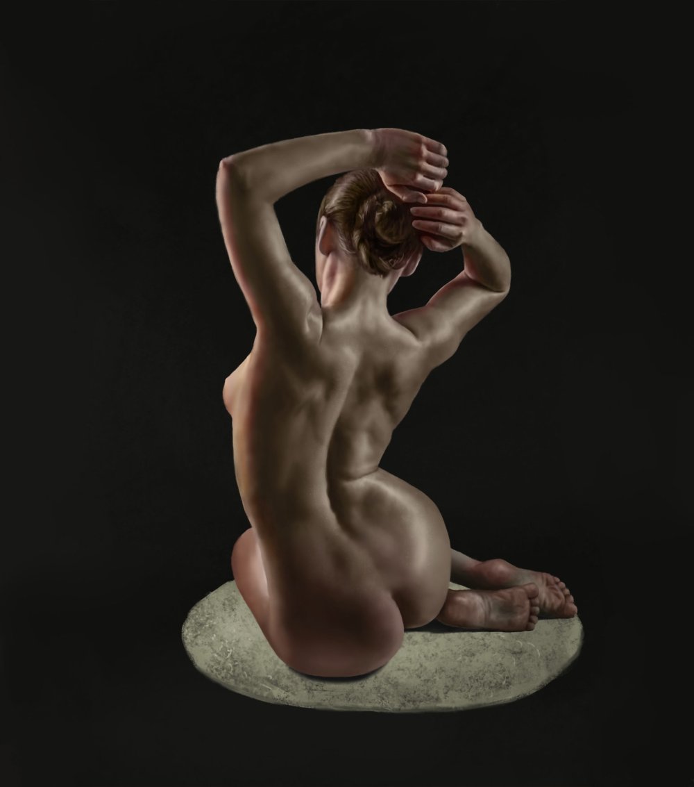 Female body nature naked