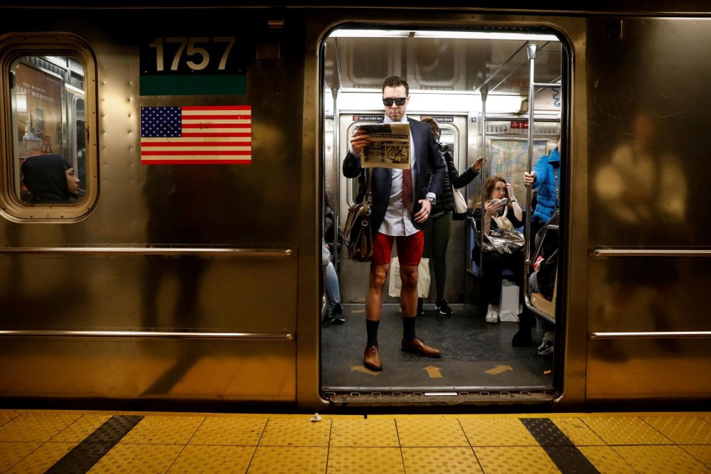 Women's panties in the subway