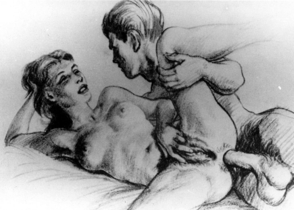 Erotic pictures with a pencil