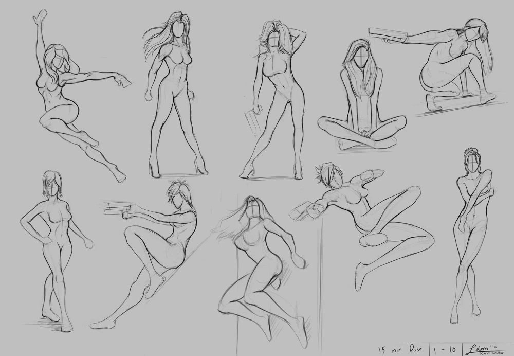 Embarrassed pose for drawing