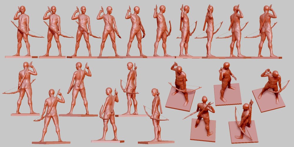 Human poses for artists