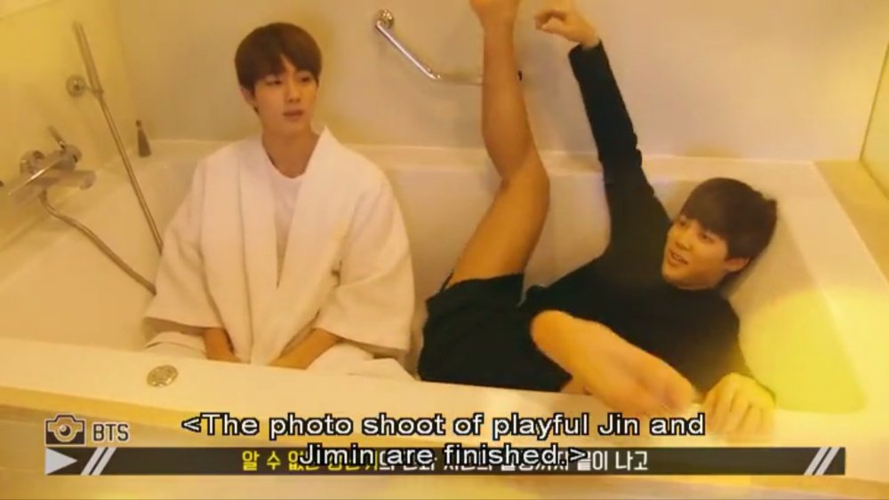 Kim Sokjin in the bathroom