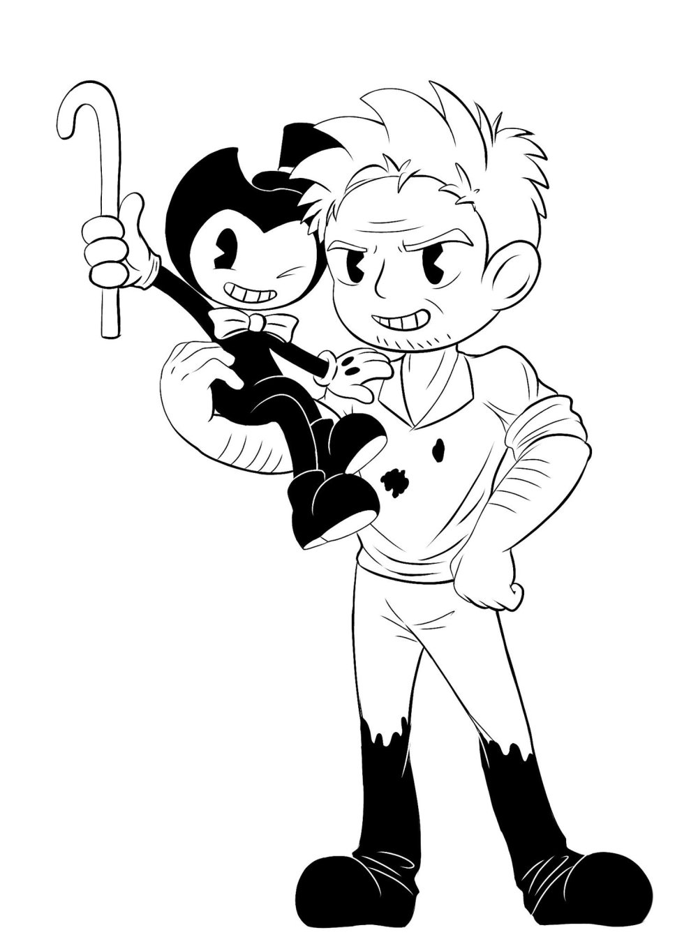 Sammy Lawrence and Bendy Demon Art