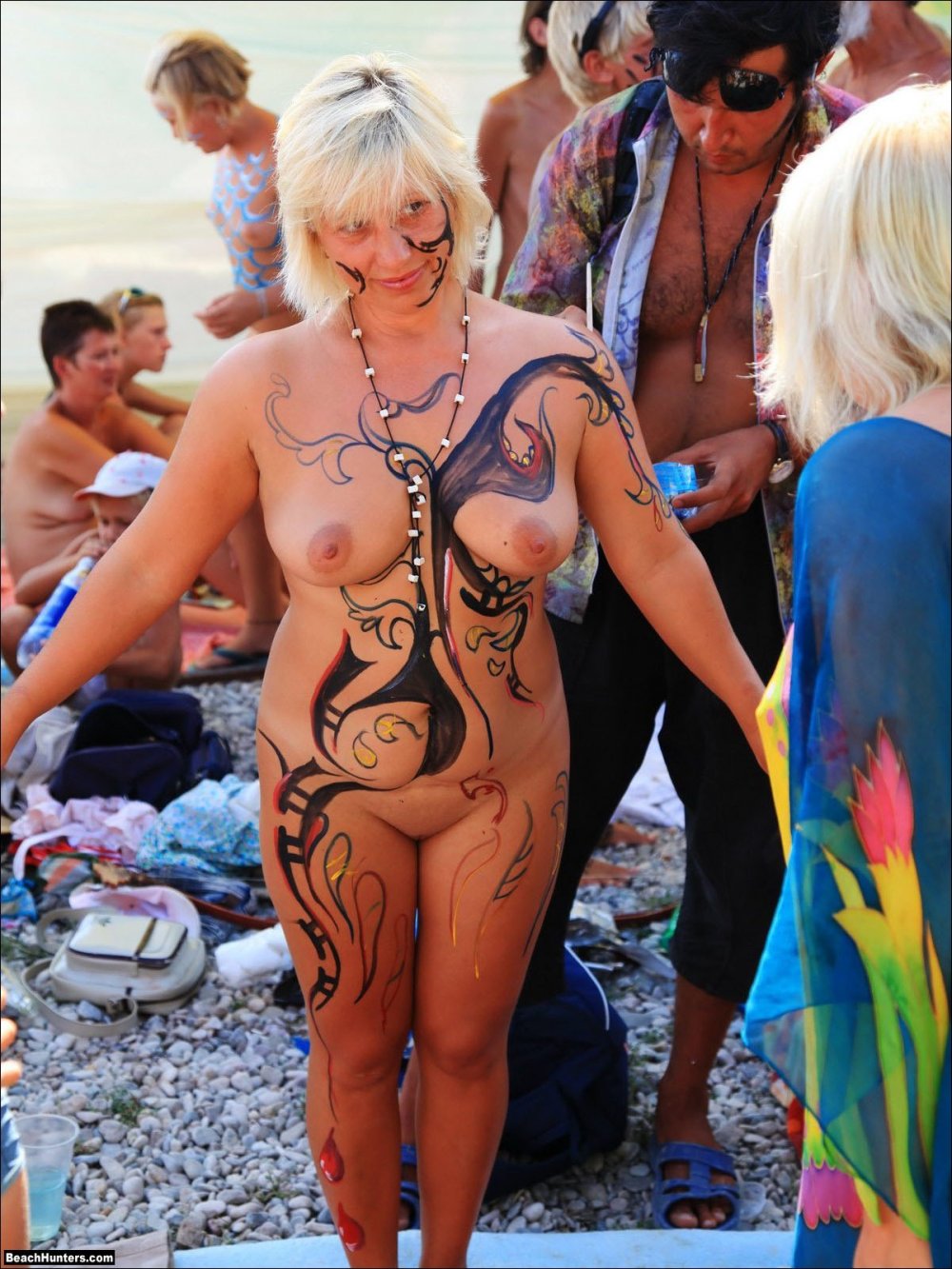 Naked women at the festival of Neptune