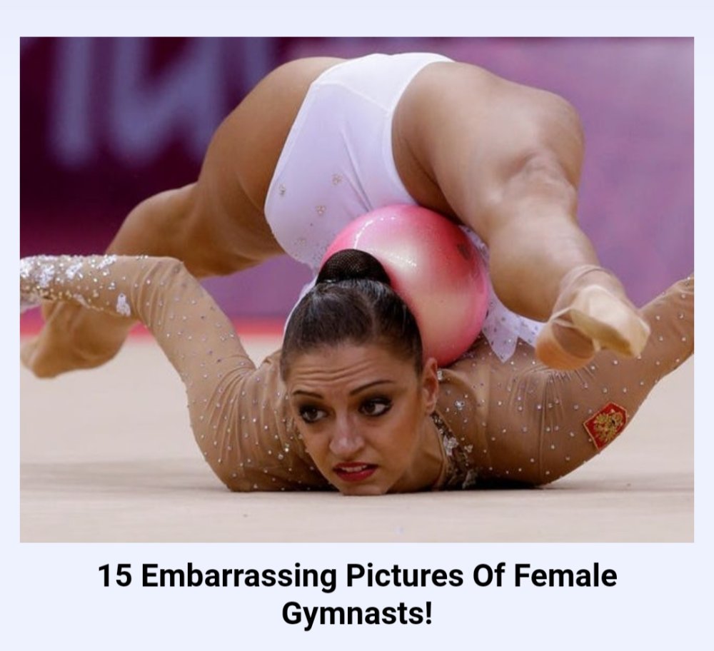 Unusual poses of gymnasts