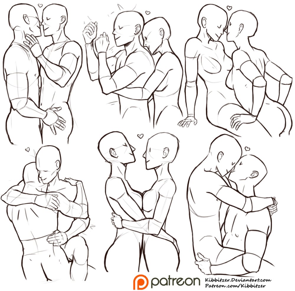 Love poses for drawing