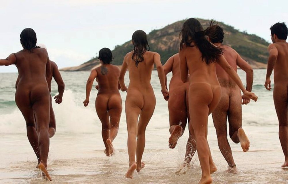 Brazilian nudists on the beach