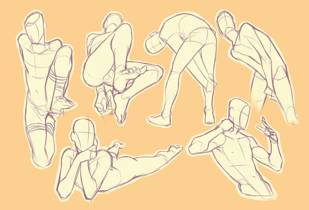 Anatomical pose for drawing