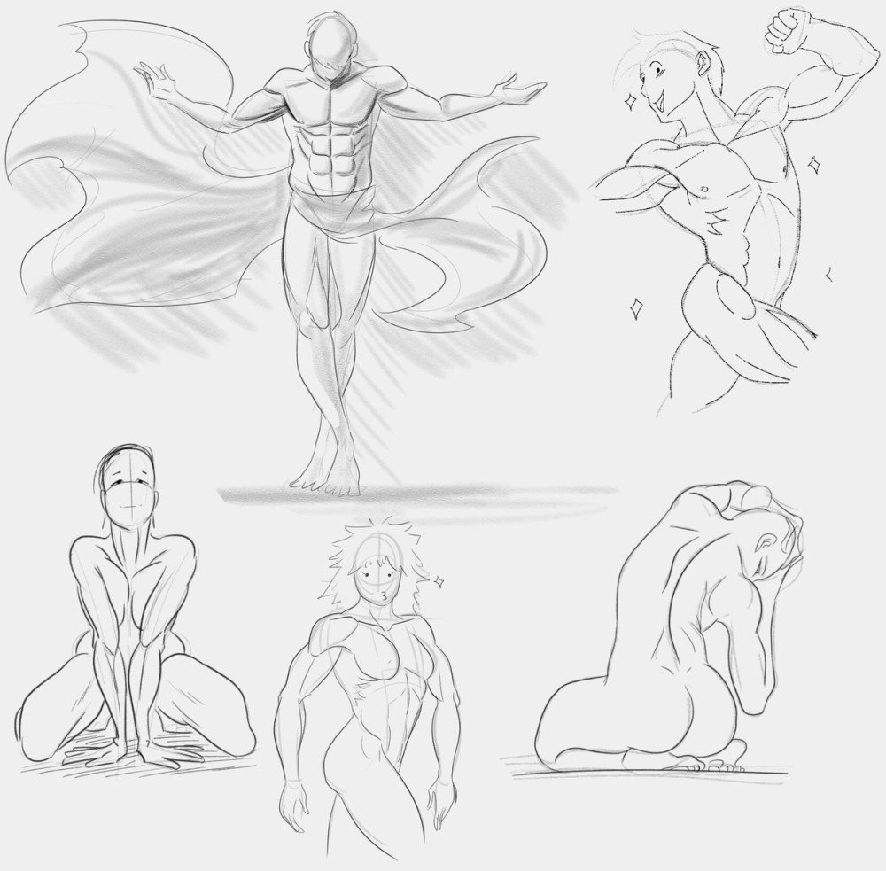 Romantic pose for drawing