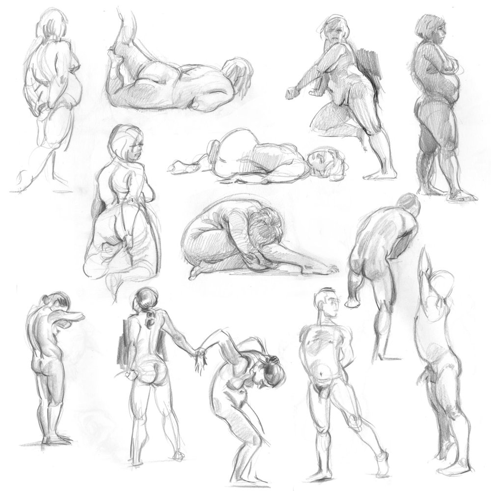 Beautiful drawing poses