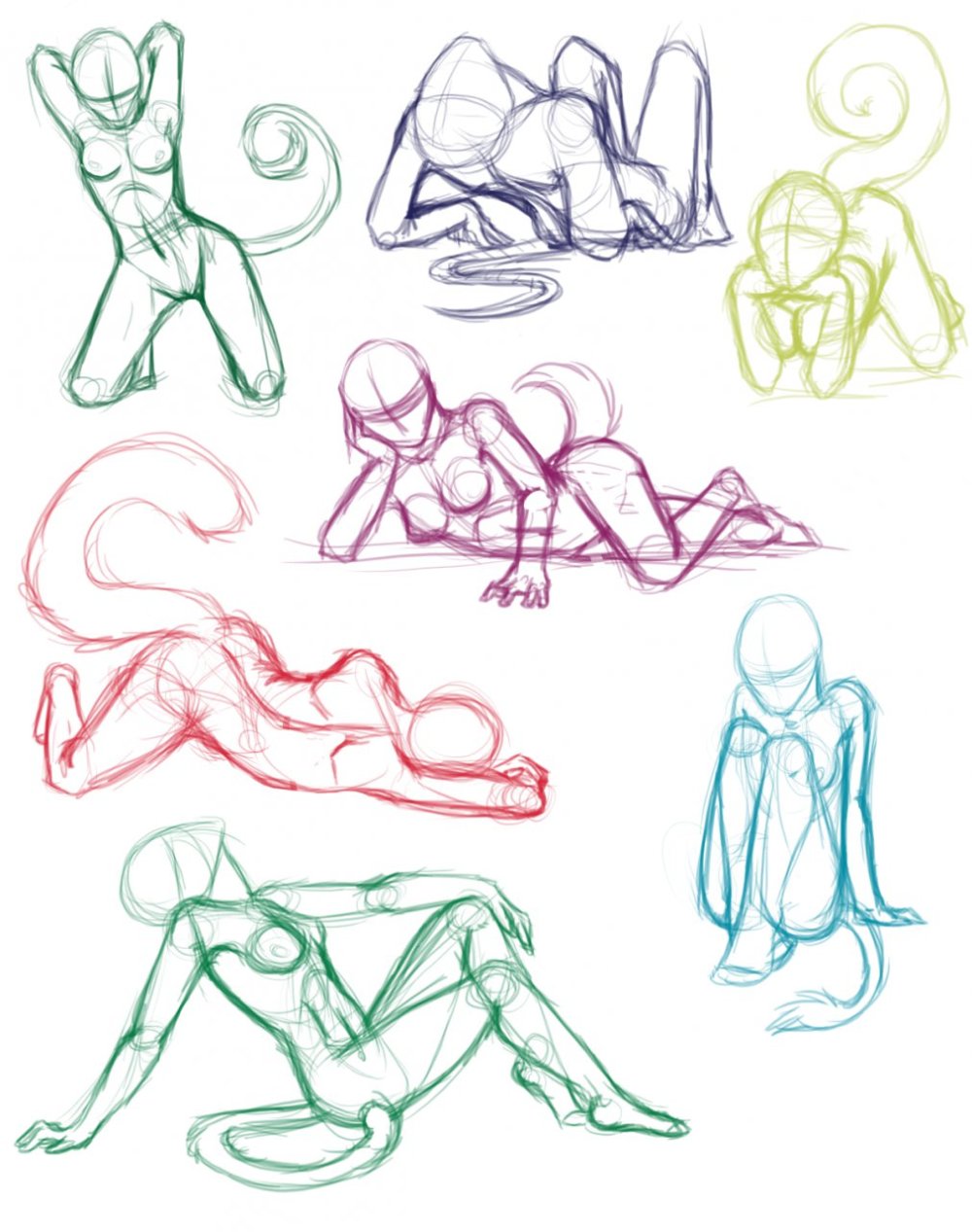 Pairs of pose for drawing kibbitzer