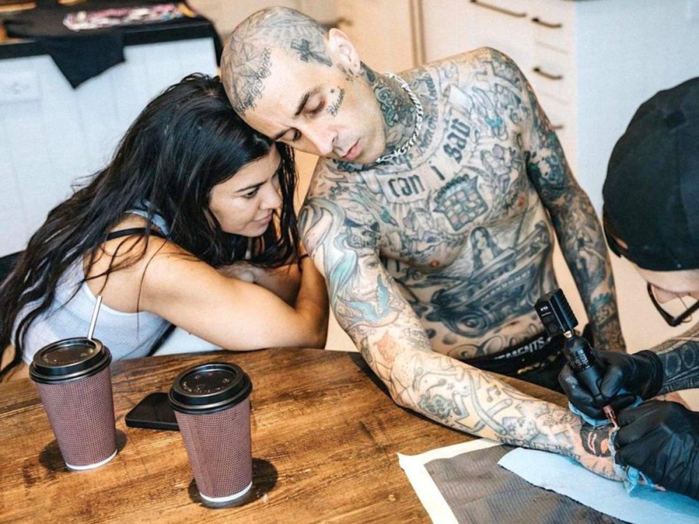 Megan Fox and Kourtney Kardashian Travis Barker Machine Gun Kelly