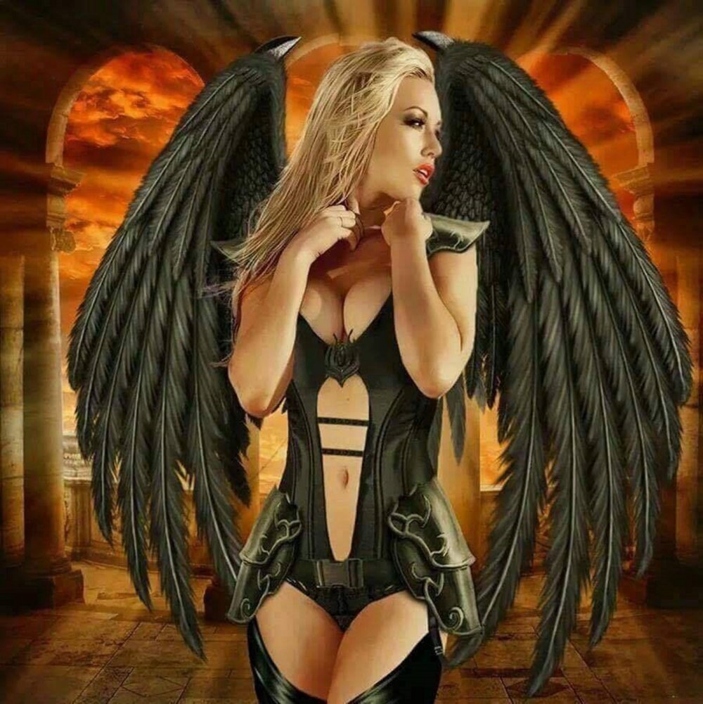 The girl is an angel
