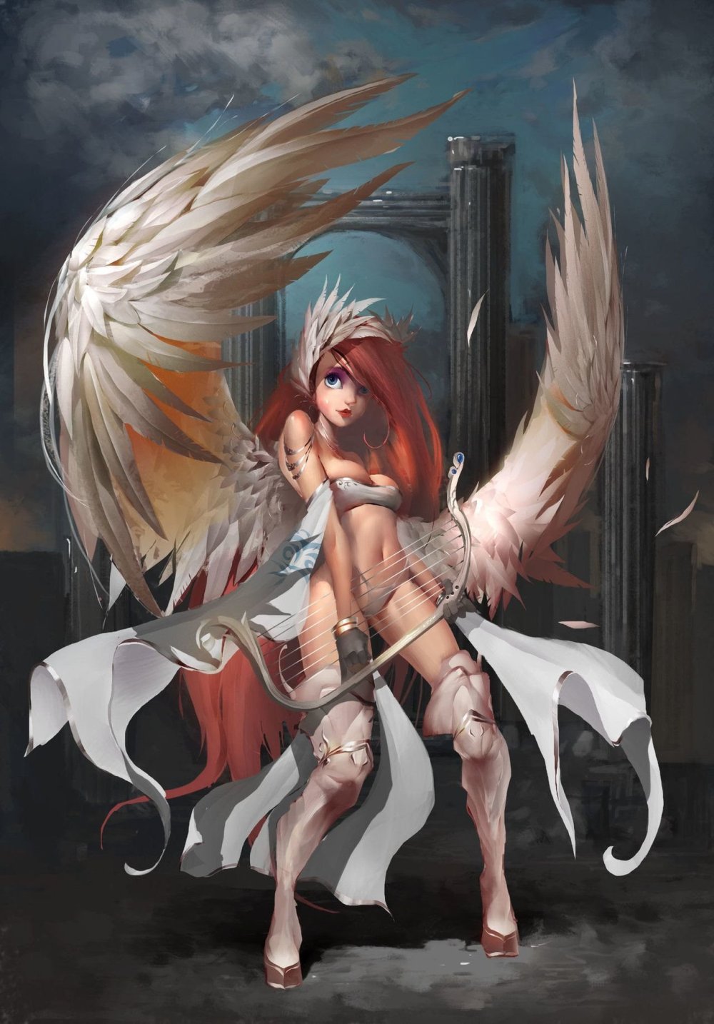 Girl Angel Lying