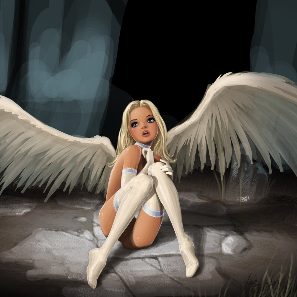 Anime woman angel